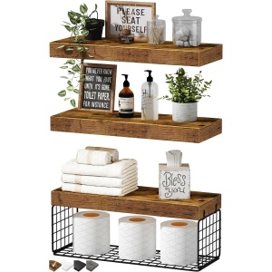 QEEIG Bathroom Shelves Over Toilet FS019