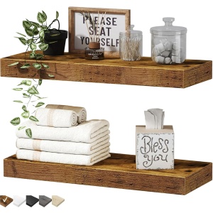 QEEIG Farmhouse Wall Mounted Shelf 008-40BN